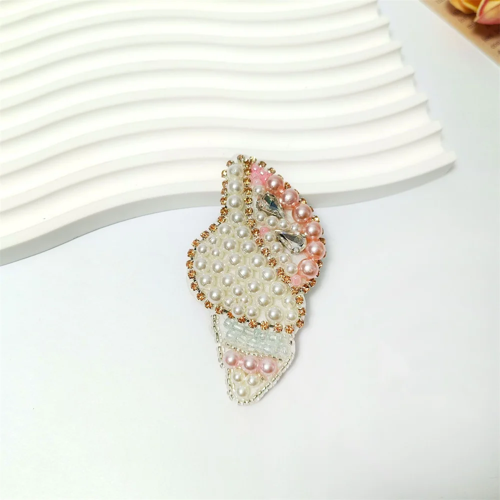 Brooches Fashion Applique Sewing Applique Beaded Brooch Applique For Diy Projects Women Crafts