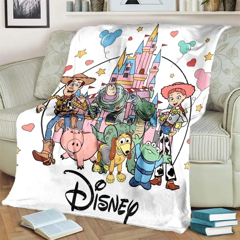 3D Cartoon Toy Story Disney Blankets Are Suitable for Family Living Room Children's Bedroom Sofa Warm Blanket