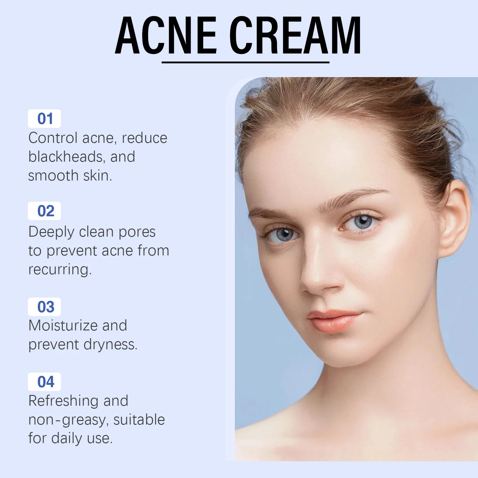Salicylic Acid Acne Cream Clean Pores Reduce Pimple Fade Acne Repair Damaged Skin Soothe Redness Aloes Extract Repair Acne Cream view 3