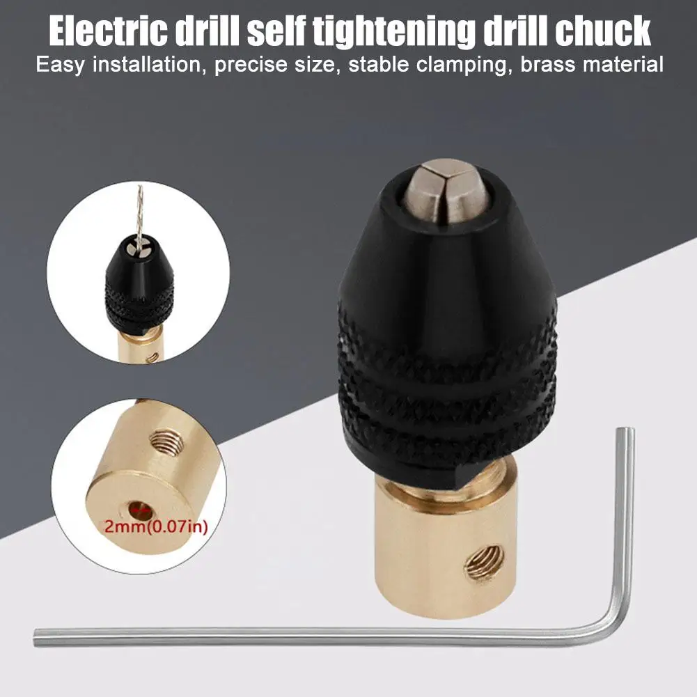 Mini Drill Bit Chuck 3 Claws Quick Replacement Keyless Tool Drill Fixture Adapter Bit Device Fixing 0.3-3.2mm M0F7