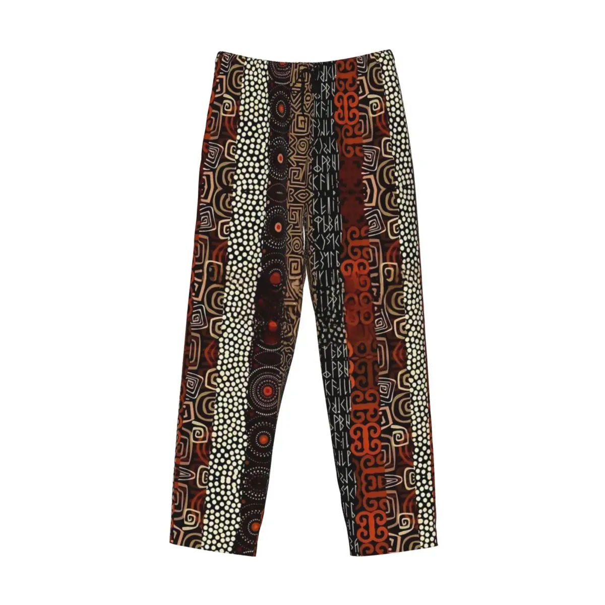 Custom African Bogolan Africa Ethnic Tribal Art Pajama Pants Men Sleepwear Sleep Lounge Bottoms with Pockets