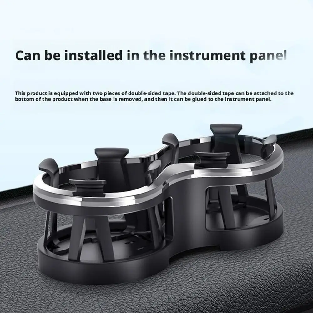 Suporte de copo de água duplo multifuncional para carro com base de montagem ajustável suporte universal para copo de automóvel para barco ve m2p6
