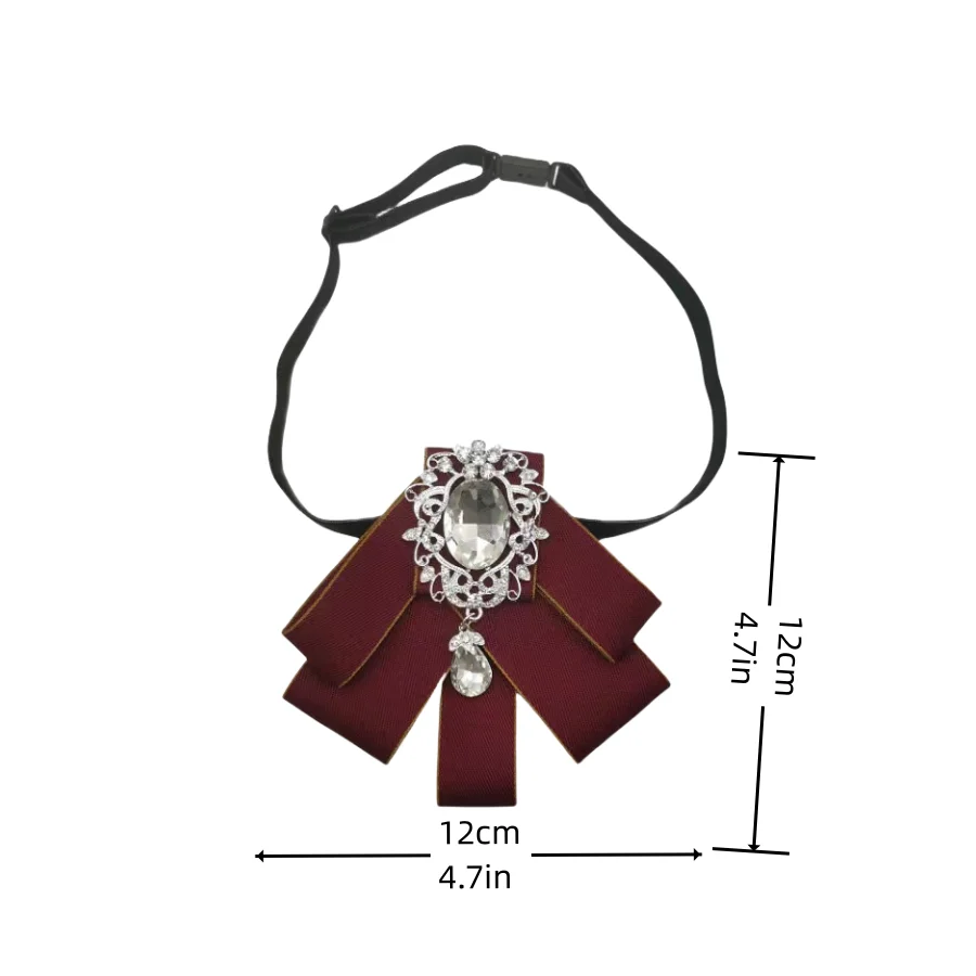 قطعة واحدة من الزهور ذات الياقة الماسية الكبيرة ذات الشريط الأسود العنابي للرجال مناسبة للاستخدام اليومي أثناء العروض