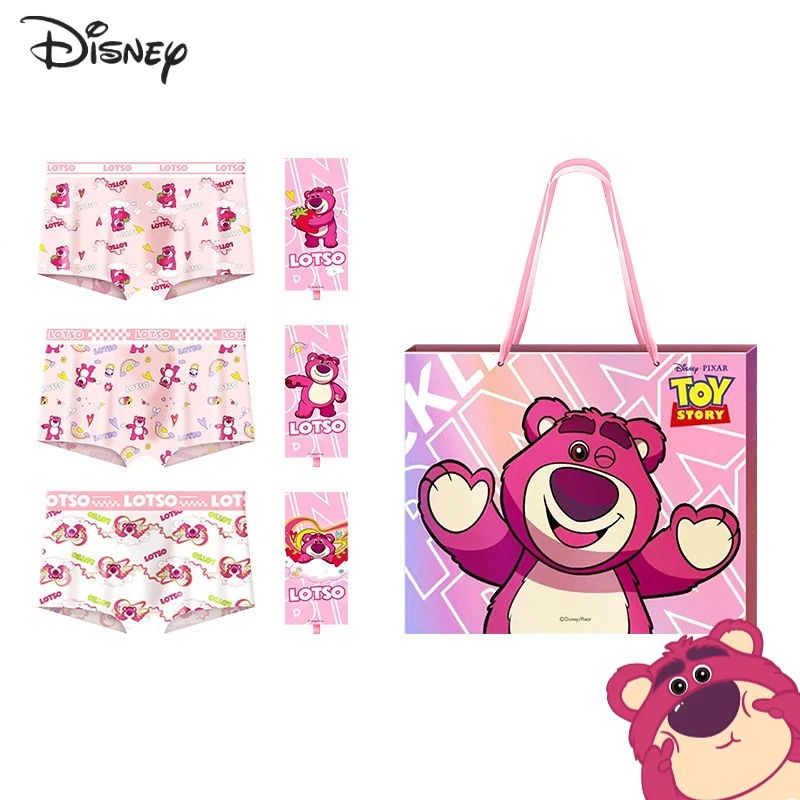 

Disney Mickey cartoon anime boys' square underwear creative personality summer pure cotton pink square shorts gift wholesale