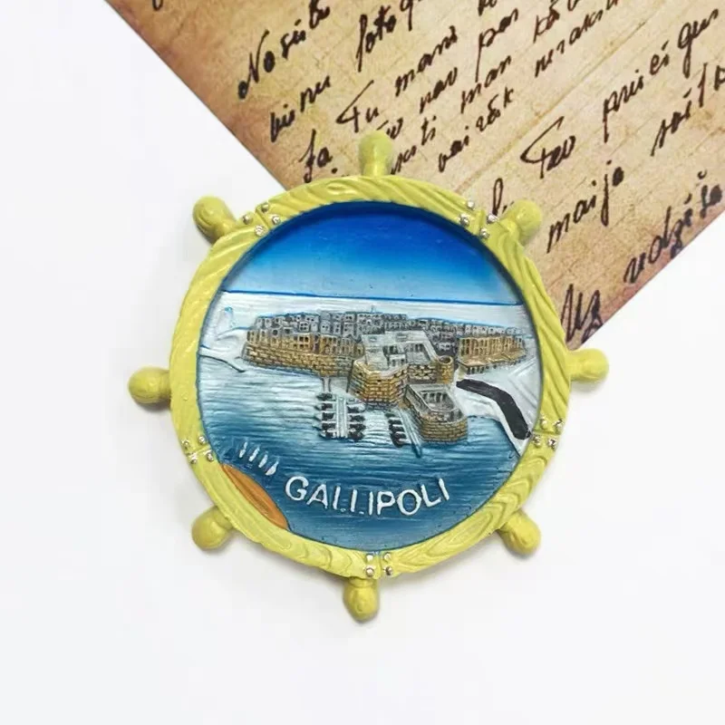 Türkiye Dardanelles Strait Galipoli Peninsula refrigerator magnetic tape travel souvenir creative decorations