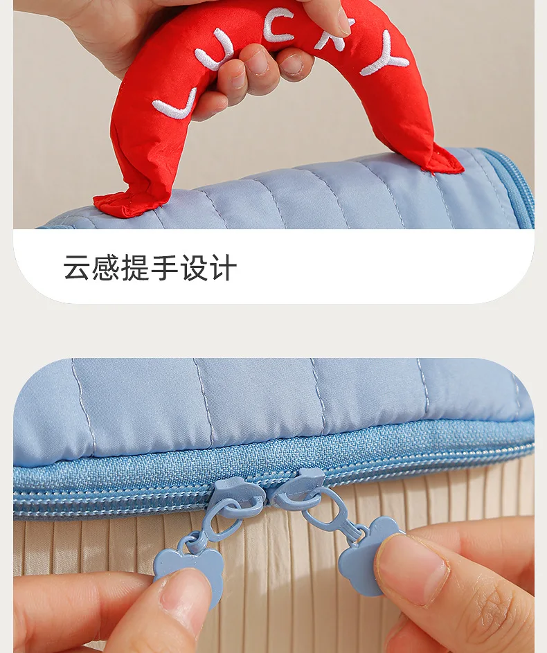 Cute Cartoon Pattern Cosmetic Bag Niche Design Portable Travel Makeup Pouch Organizer Bag for Toiletry Storage Daily Outdoor Use