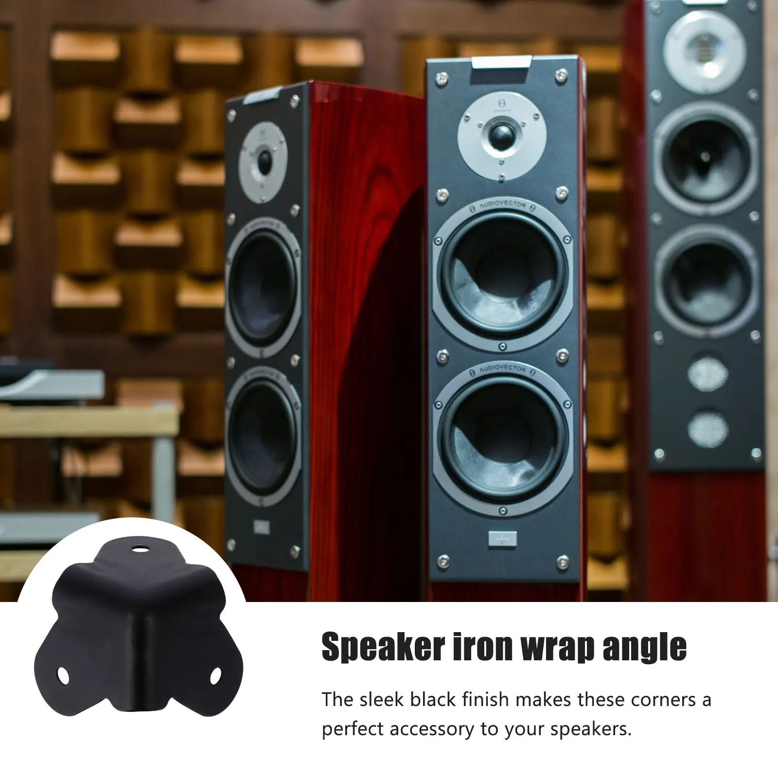 

16pcs Black Iron Speaker Cabinet Corner Protector Durable Safe Fine Workmanship Replacing Damaged Corners Mounting Guitar Parts
