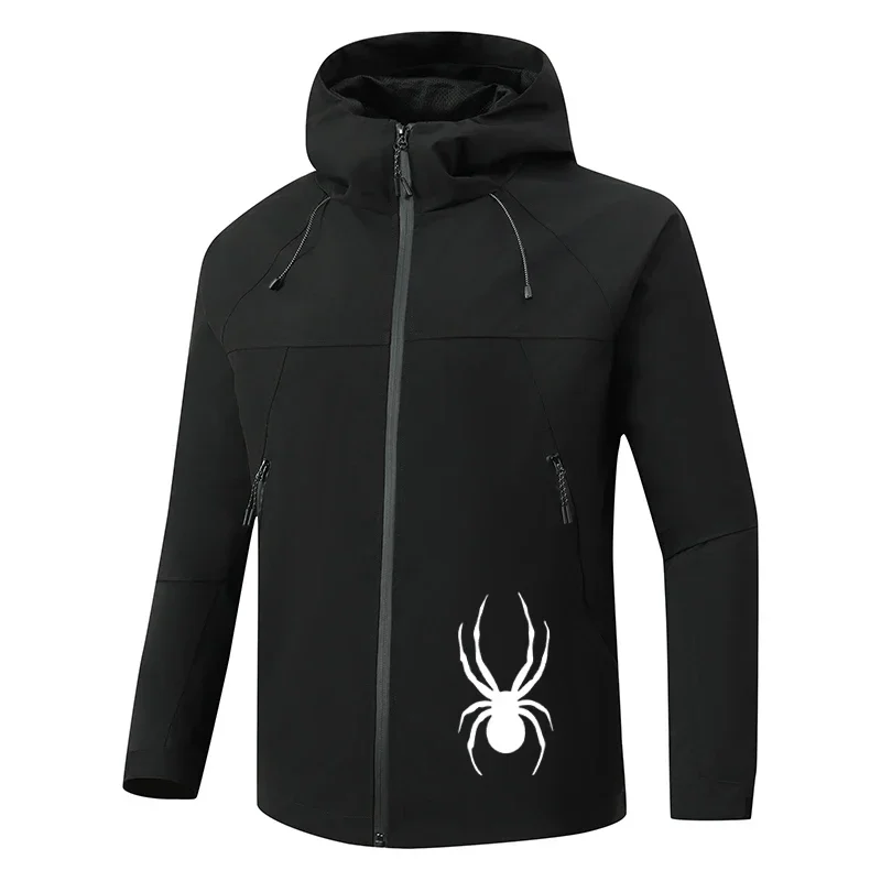 เสื้อแจ็คเก็ตฤดูใบไม้ร่วงและฤดูหนาวสำหรับปีนเขาและปั่นจักรยานแขนยาวสำหรับผู้ชาย เสื้อกันลมและกันน้ำที่ทันสมัย