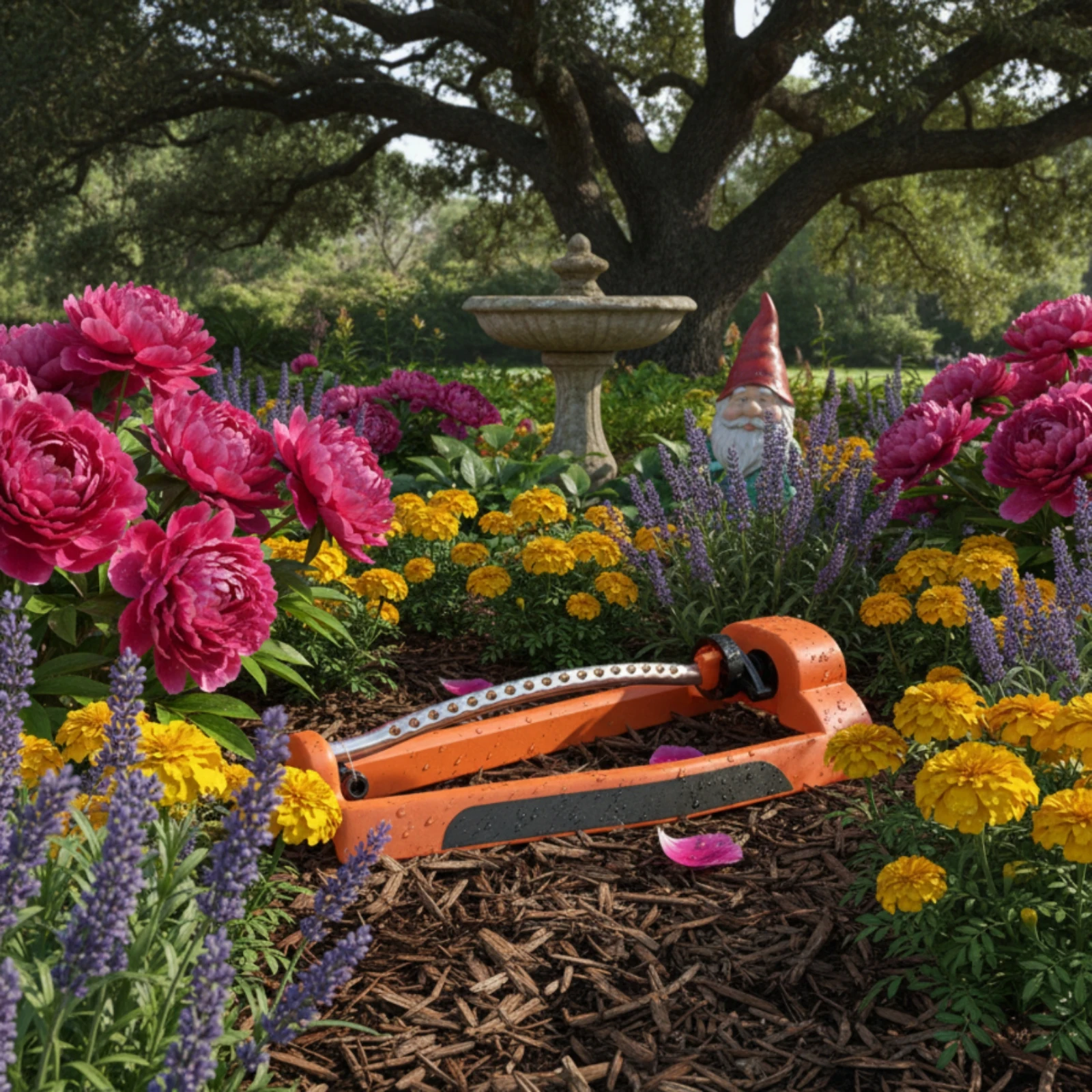Oscillating Lawn Sprinkler 17 Nozzles Lawn Sprinkler Outdoor Watering Adjustable Spray Coverage Yard Tool Easy to Use