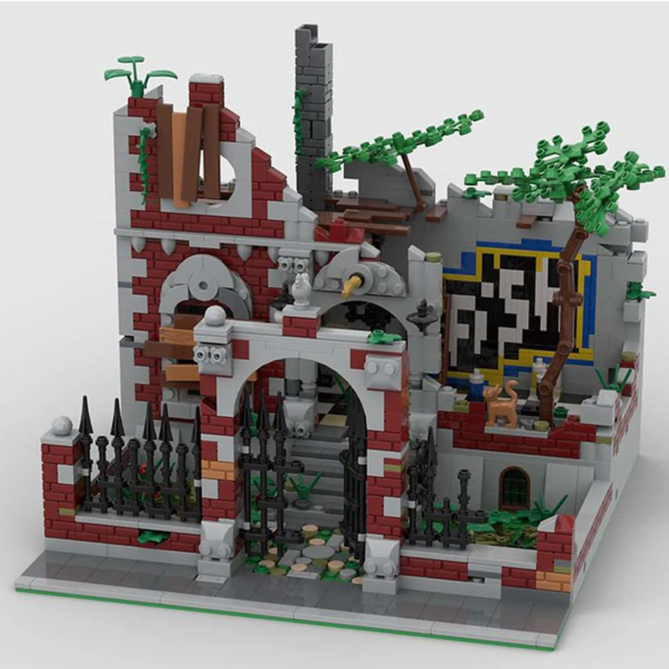 MOC- 150081   Street View-casa de bloques de construcción Modular para casa, colección de expertos, rompecabezas de alta dificultad, ladrillos, juguetes para niños, regalos