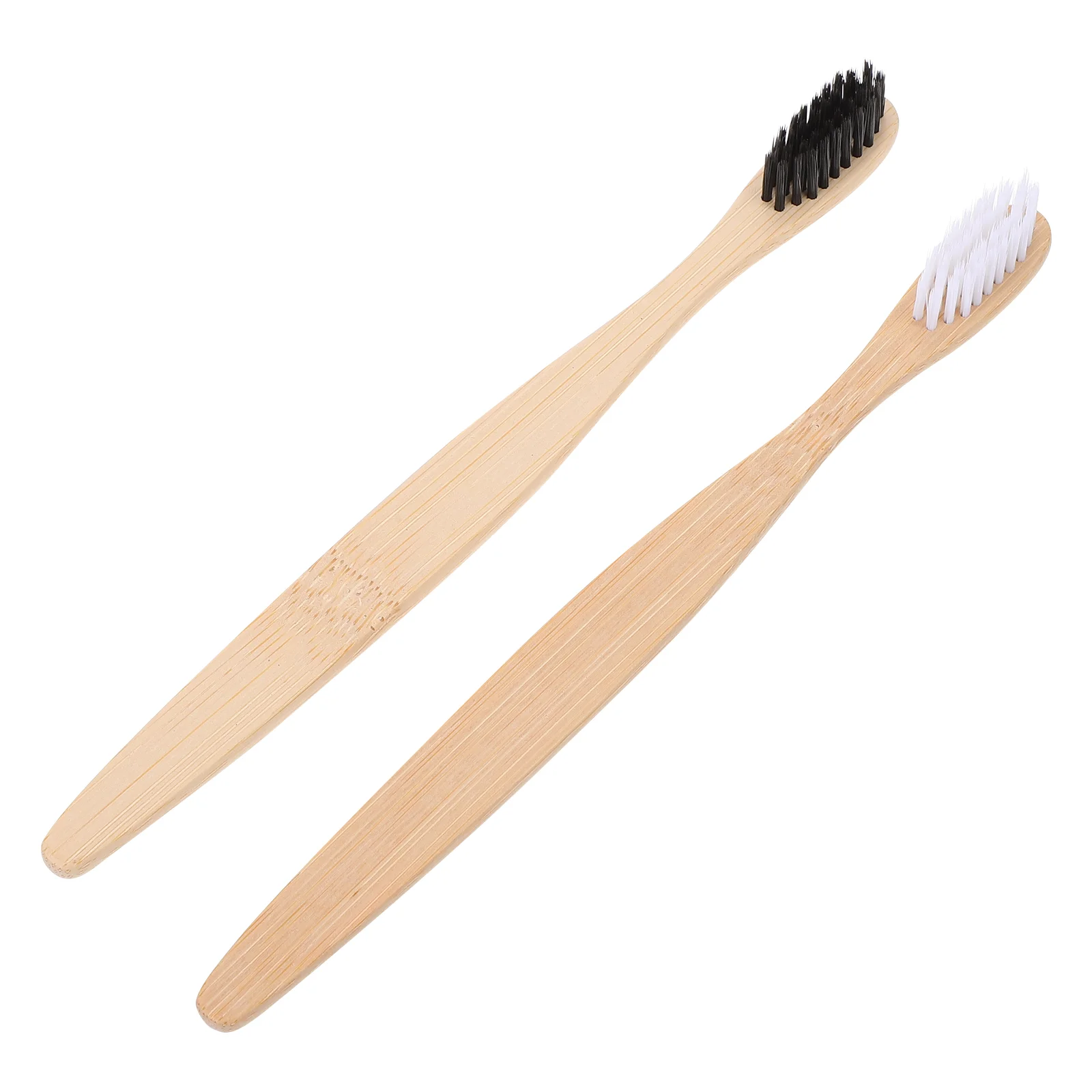2 Pcs Bamboo Toothbrush Adult Bulk Toothbrushes Natural Flexible Bristles Eco-friendly Soft Fur