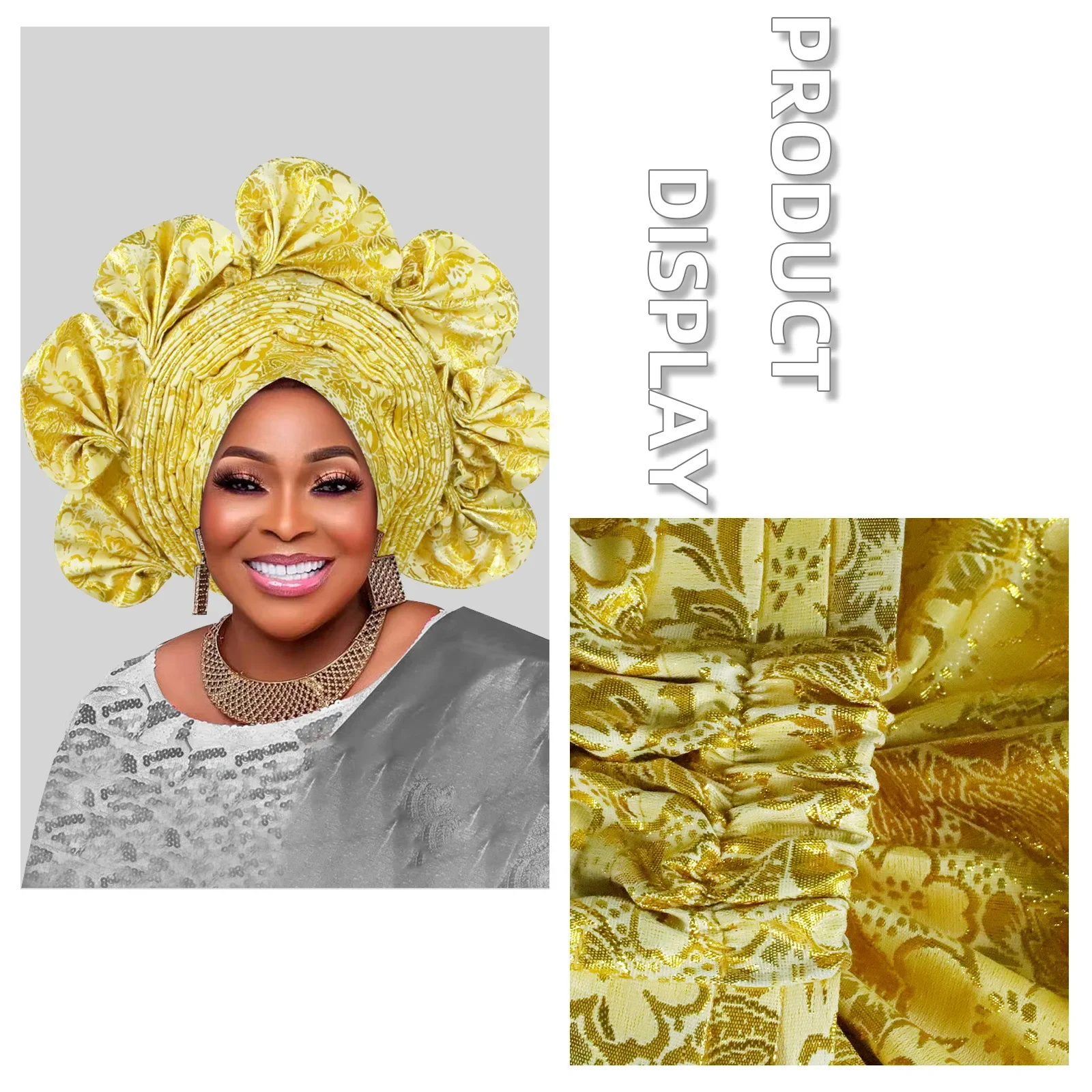 African Wedding Party Headtie for Women 2025 Fashion African Evening Caps African Turbans for Women Hats Outfits