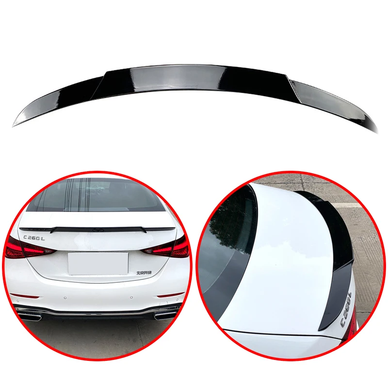 

Car Rear Wing Spoiler Glossy Black Or Carbon Fiber Look Body Kit For Mercedes Benz C Class Sedan 4-Door W206 C180 C200 C260 C300