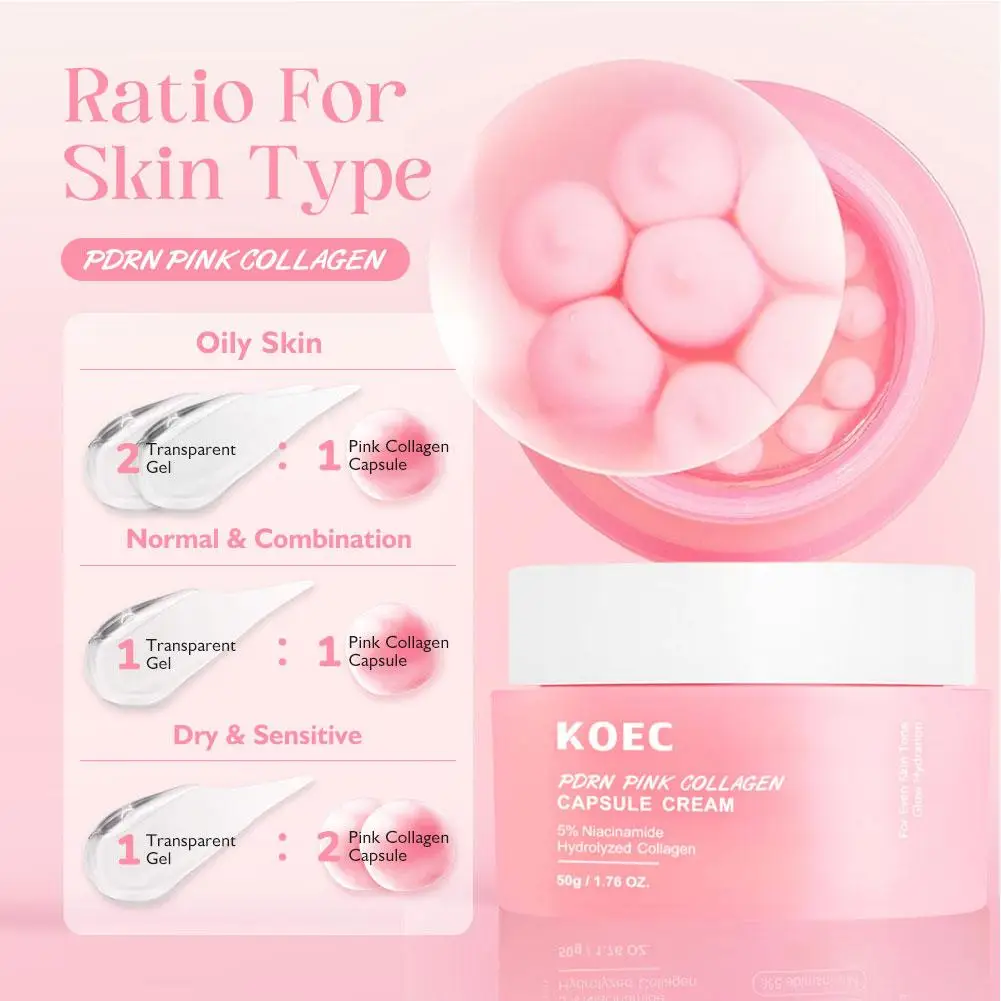Collagen Jelly Cream Niacinamide Hydrolyzed Whitening Brightening Moisturizer Collagen Korean Skincare Products