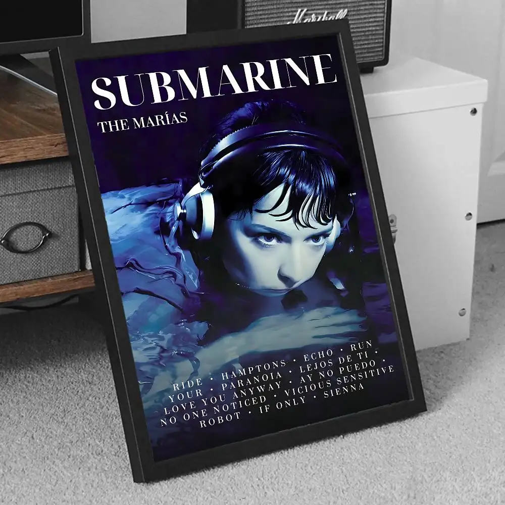 The M-Marias Album Submarine Poster Prints Wall Art Painting Picture Gift Living Room Bar Restaurant Dec Sticker Large