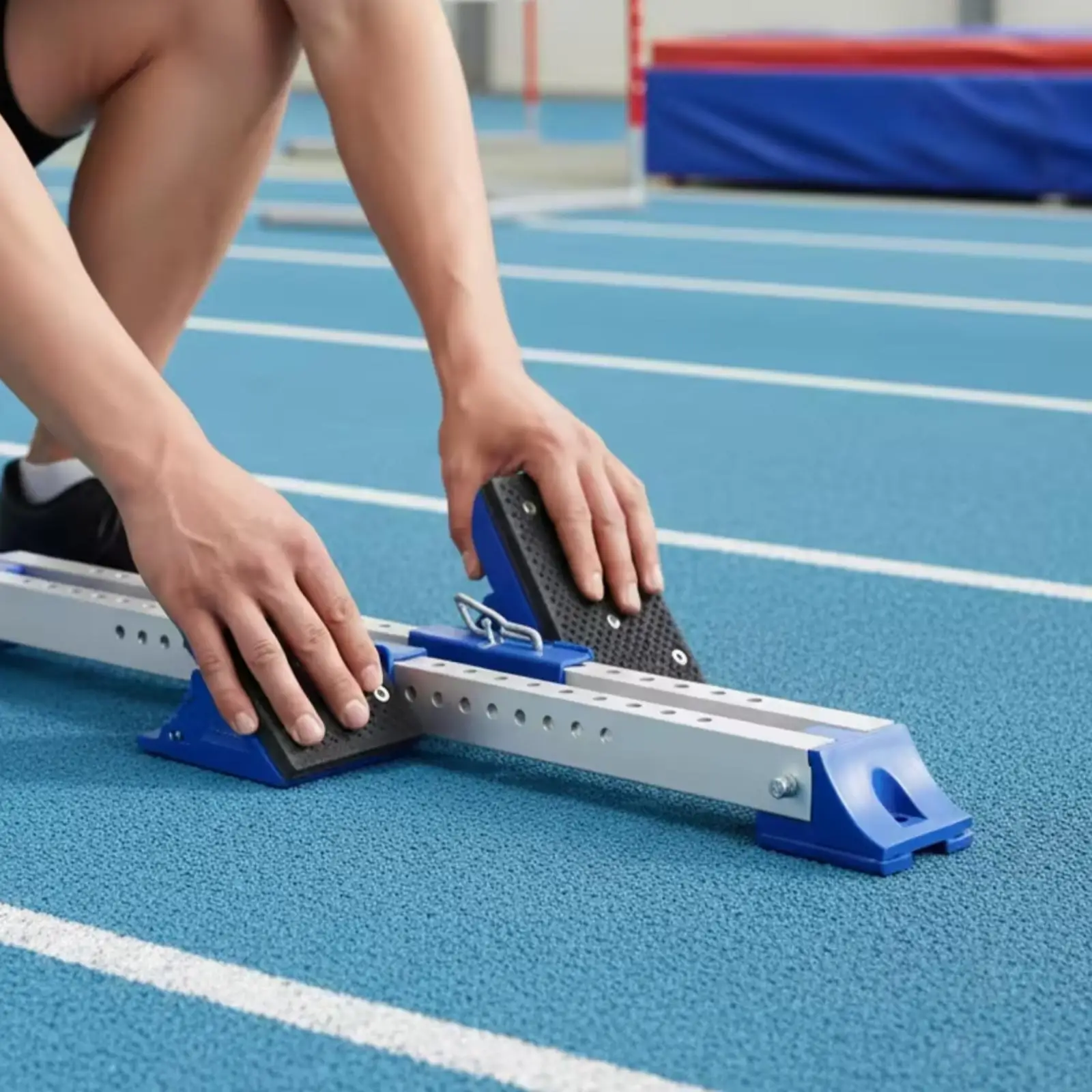 Professional Track Lane Marker Sprinting Starting Block Adjustable Design for Athletics Stance Training