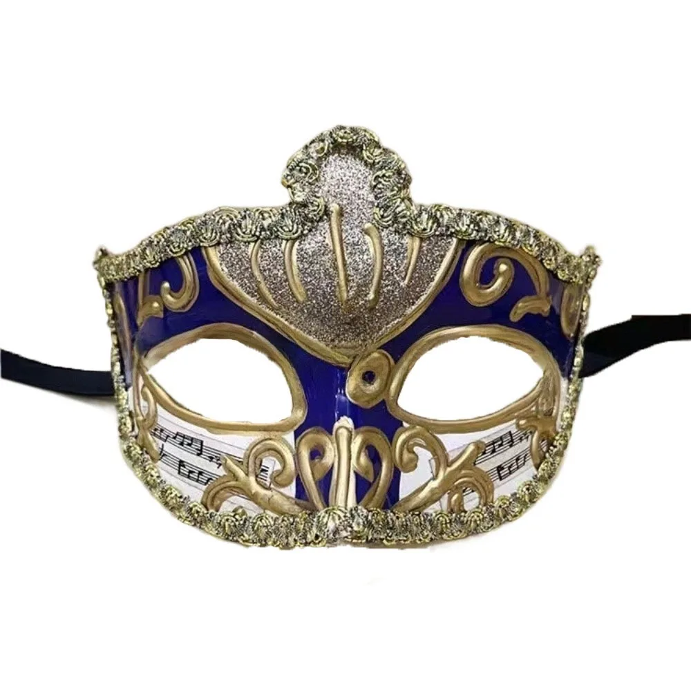 Máscaras de Halloween para Cosplay, Accesorios de Disfraces, Máscara de Plástico con Brillantina para Carnaval, Máscara Veneciana de Media Cara para Bailarines