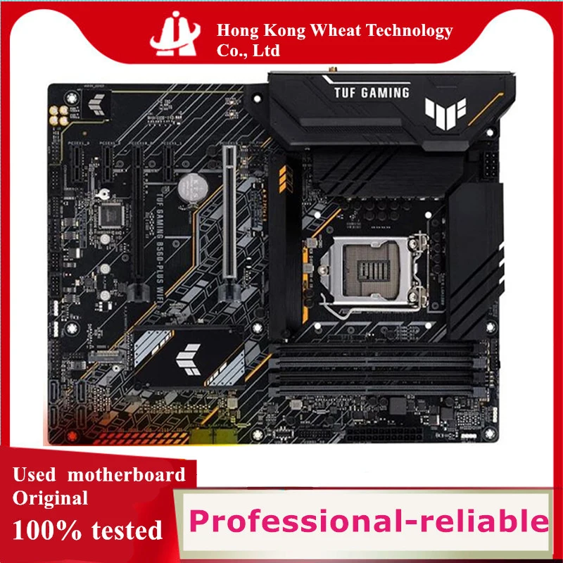 Used TUF GAMING B560-PLUS WIFI For Irtel motherboard original B560 DDR4 128GB LGA 1200 SATA3 PCI-E 3.0 Desktop Mainboard