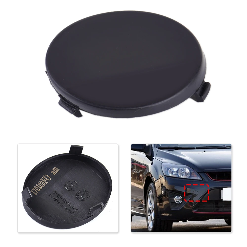 

Car Front Bumper Tow Hook Cover Cap Black Plastic 8M51-17A989-AB 8M5117A989AB for Ford Focus II 4 Door 2009 2010 2011