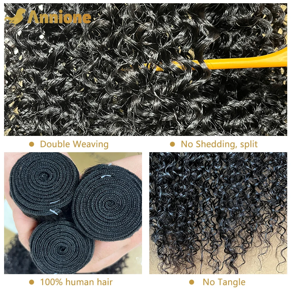 20 22 24 Pouces Tissage Humain Hair Curly Wave Tissage Brésilien 100% Cheveux Humain Annione 1/3/4 PCS Tissage Bouclées Cheveux Humain Meche Tissage Bouclé Cheveux Humain Livraison 3 Jours France