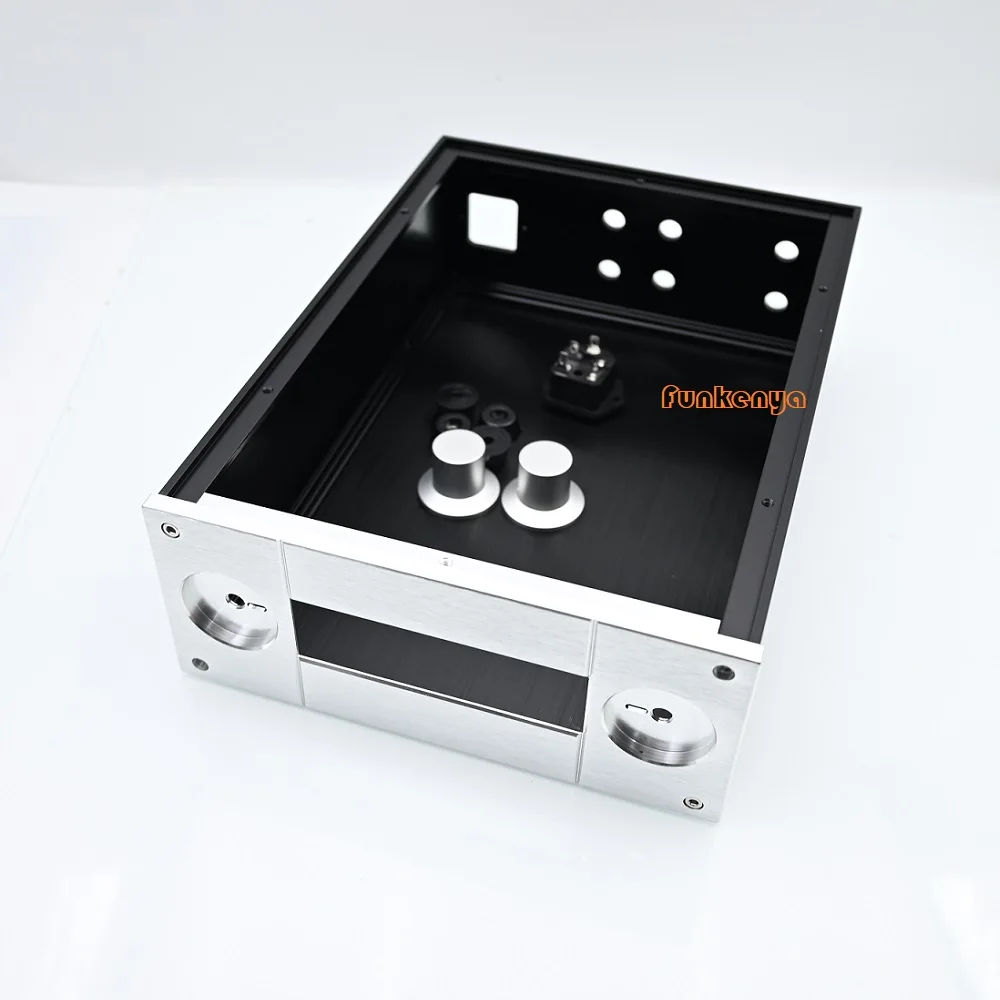 

220X90X310mm DAC VU Meter Power Amplifier Supply Chassis DIY Aluminum Case Audio Hifi Rear Class Hi End Enclosure Decoder PSU