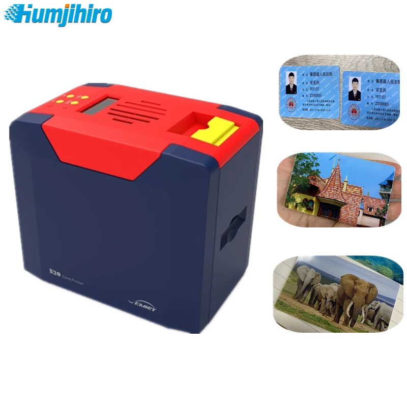 Plastic PVC ID Card Printer Single-sided Color Desktop ID Card Printer Desktop Colorful Card Printer with one YMCKO Ribbon