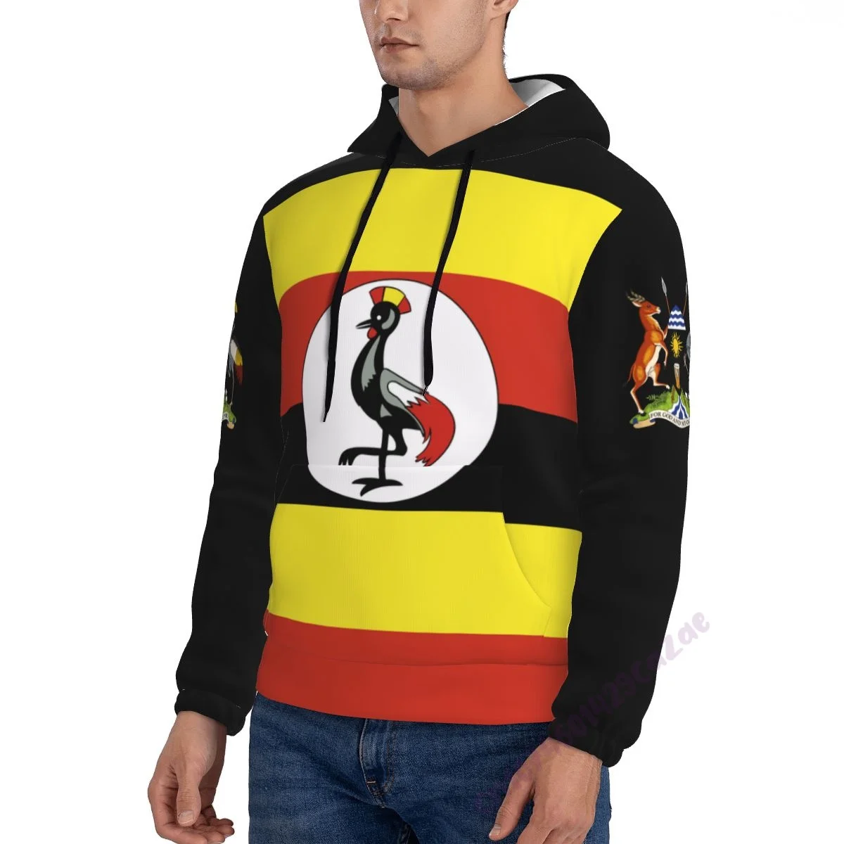 

Custom Name Uganda 3D Country Flag Print Hoodie Men Sweatshirt Women Hip Hop Streetwear Tracksuit Clothing