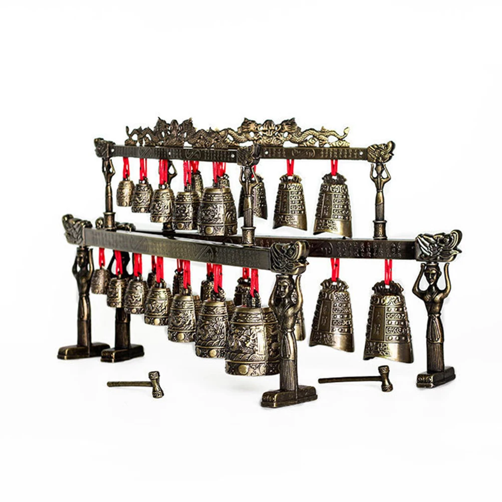 

Bronze Chime Ornaments Mini Musical Instrument Percussion Desk Decor Durable Handmade Ancient Style Home Office Gift