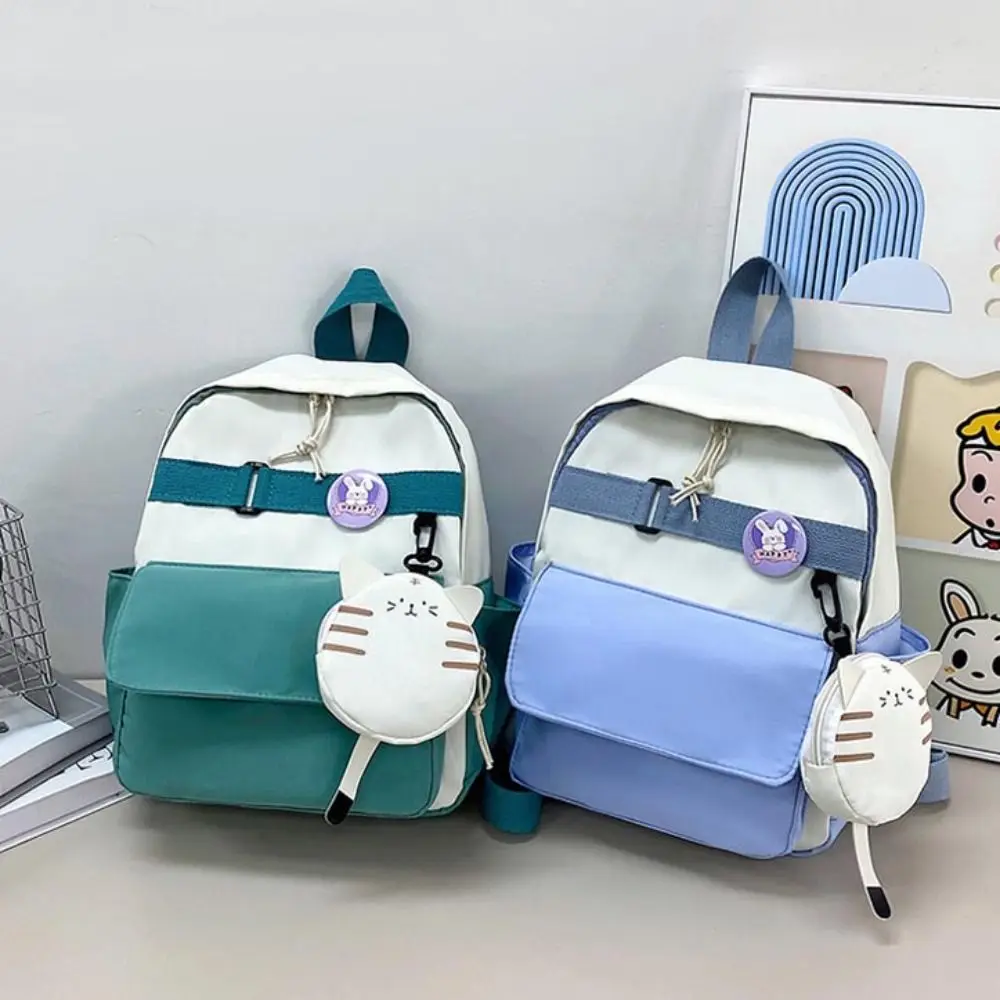 

Cartoon Children's Backpacks with Coin Purse Large Capacity Kids Shoulder bag Nylon Cute Kindergarten Schoolbag Teenager