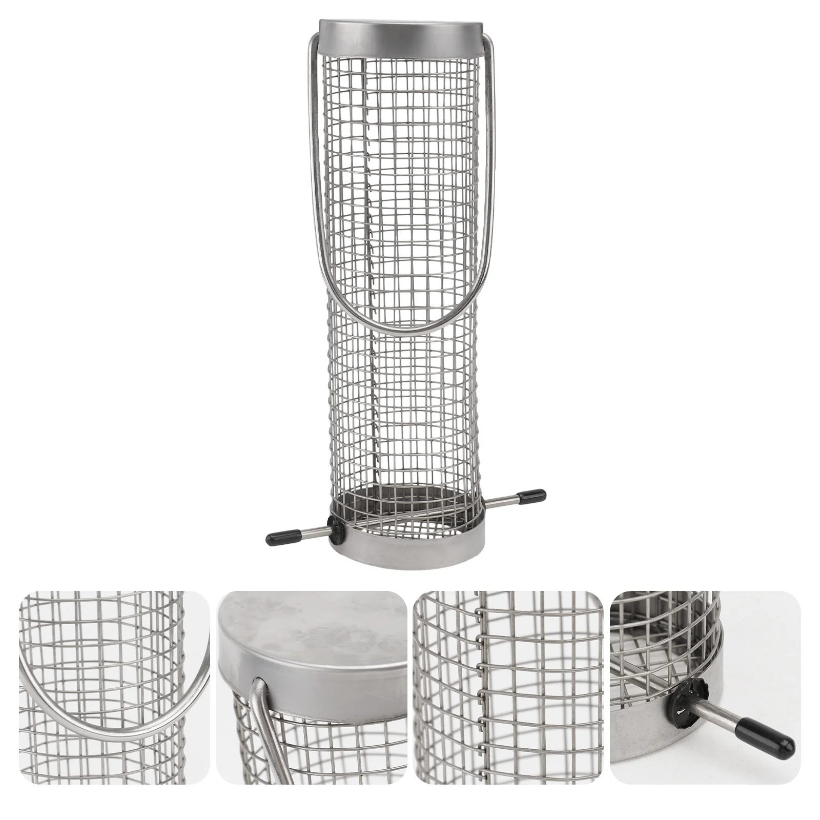 Stainless Steel Bird Feeder Long-term Use Hanging Feeding Container Major Wear-resistant Outdoor