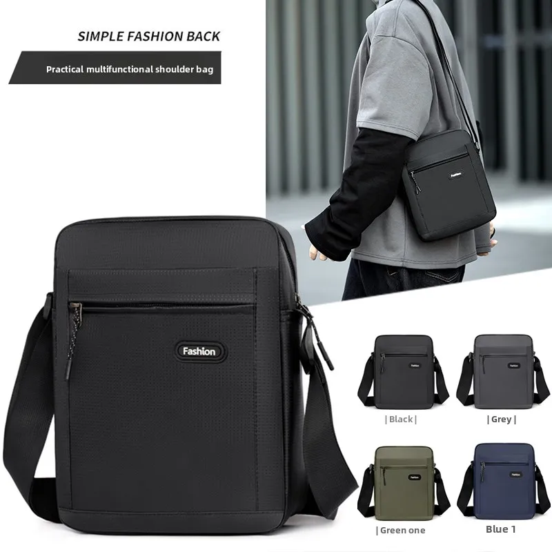 

2025 Trendy Men’s Multifunctional Crossbody Bag Multi-Color - Waterproof Organized Pockets Casual Shoulder Bag for Daily/Commute