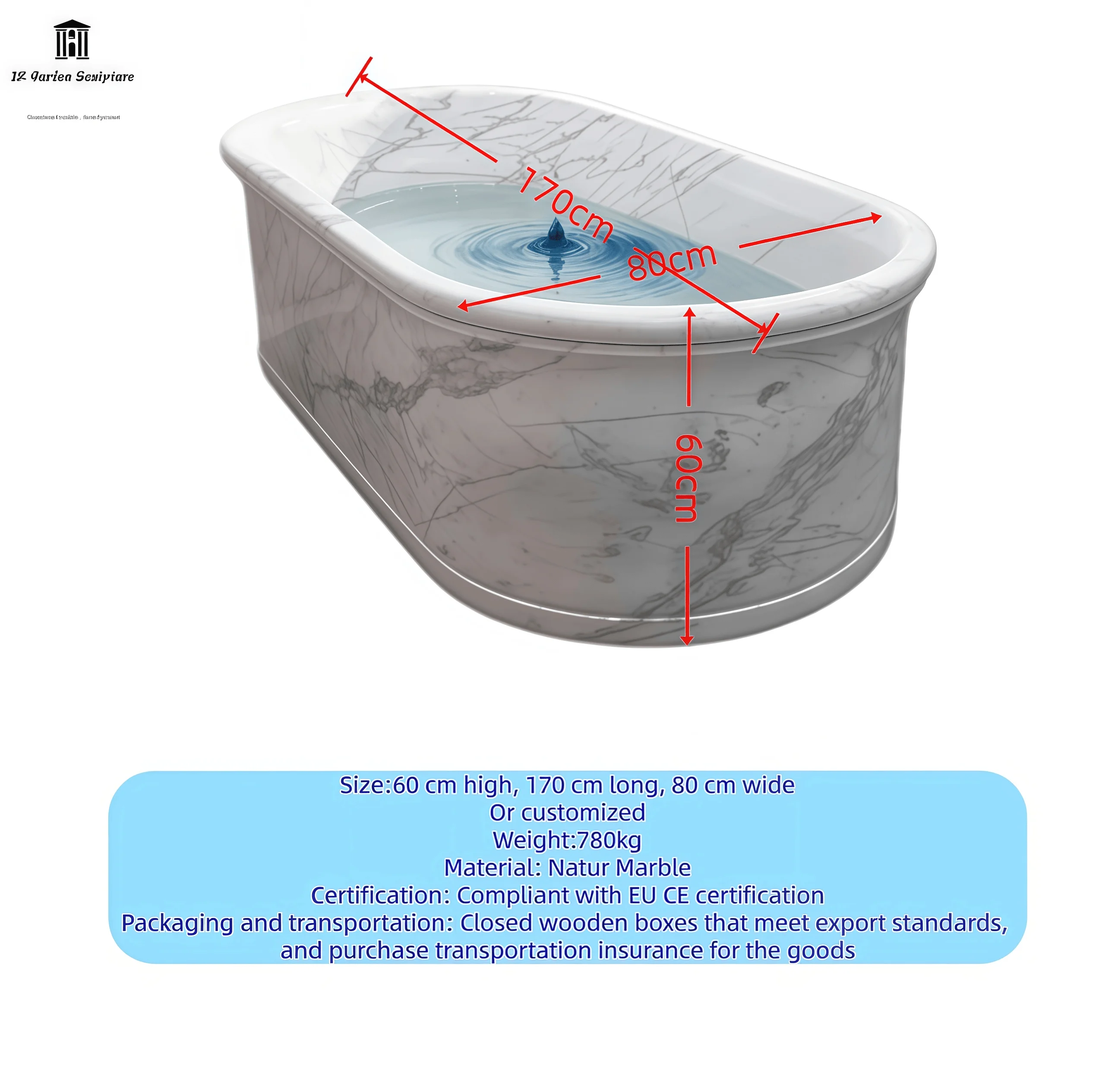 Luxury Stone Baths,Natural Marble Bathtub, Conch Shaped Hotel Villa Interior Supplies Customize Solid Marble Bathtub