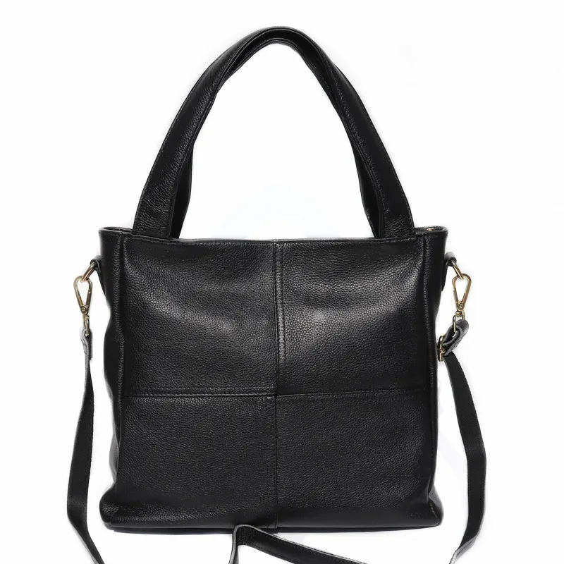 Women Genuine Leather Handbags Casual Tote Bag Designer Ladies Shoulder Corssbody Bags Sac A Main Solid Cowhide Lady Hand Bag