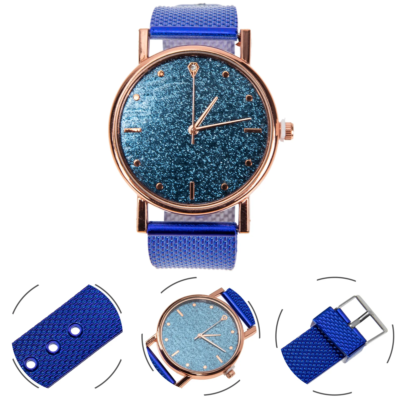 

Women Quartz Watch Silicone Band Adjustable Retro Classic Business Wrist Watch Lightweight Comfortable Fashion Timepiece