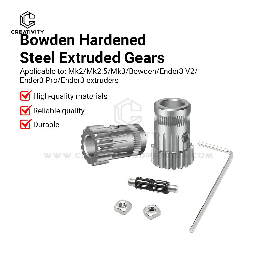 

Upgraded Drivegear Bowden Hardened Steel Double Extruder Gear Kit For MK2/MK2.5/ MK3/ Ender 3 V2/ Ender 3 3D Printer Accessories