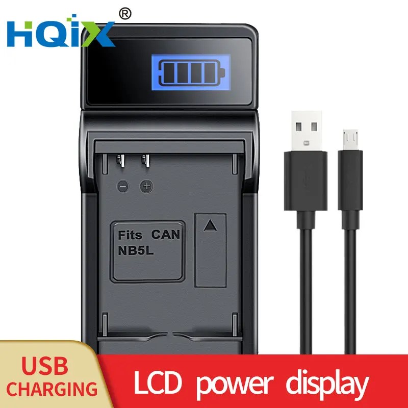 

HQIX for Canon Powershot S100V S110 SX200 IS SX210 IS SX220 HS SD700 SD790 SD870 SD880 SD800 SD850 Camera NB-5L Battery Charger