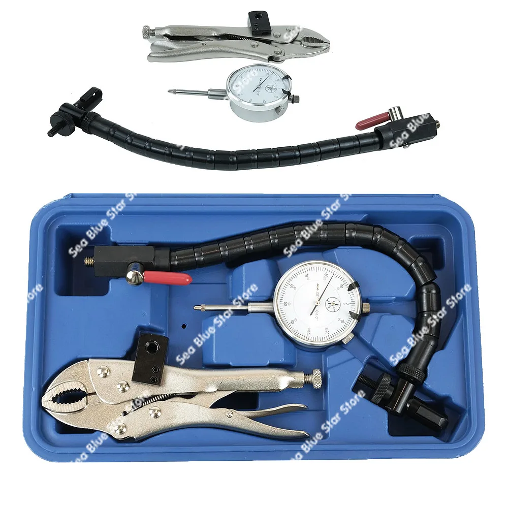 Brake Disc Jump Detector Power Clamp Measuring Tool Plastic Box Set Car Engine Maintenance Tool
