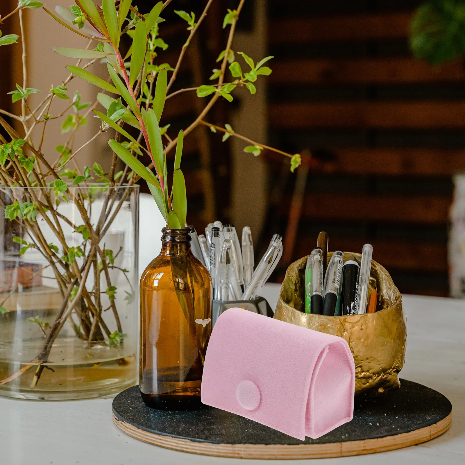 

Travel Mini Ring Storage Box Compact Jewelry Organizer Small Decorative Earring Case for Women Ring Box Jewelry Container