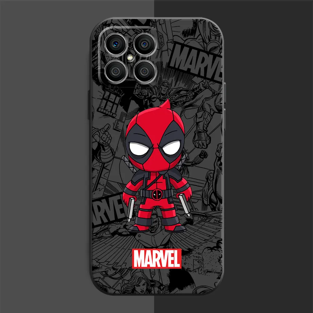 Case For Huawei Honor X8 8X X9a X7 90 Lite 70 8a P30 Pro P40 Magic5Lite P Smart Z Soft Funda Phone Cover Marvel Comic Spider Man