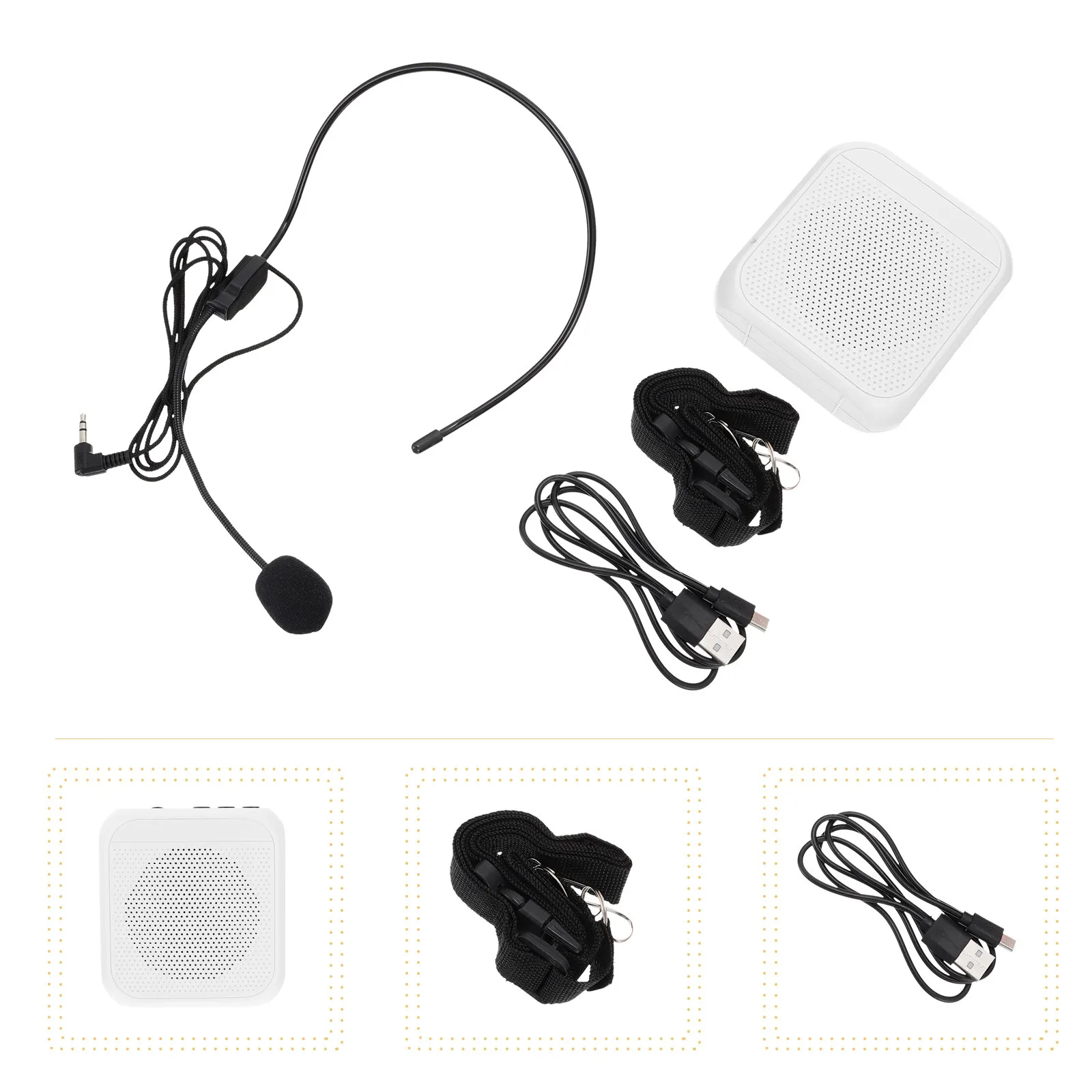 1Set Mini Wireless Voice Amplifier Portable Clear Loud Sound Equipment for Teachers Tour Guides Street Vendors Public Speaking