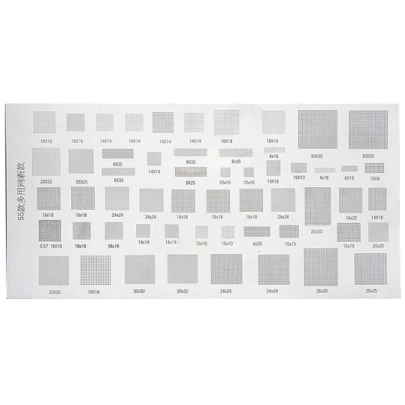 RISE-8PCS ลายฉลุ BGA แบบสากลสำหรับ MTK MSM Samsung Samsung Huawei Xiaomi iPad CPU RAM PM Power IC reball PIN แม่แบบความร้อนโดยตรง