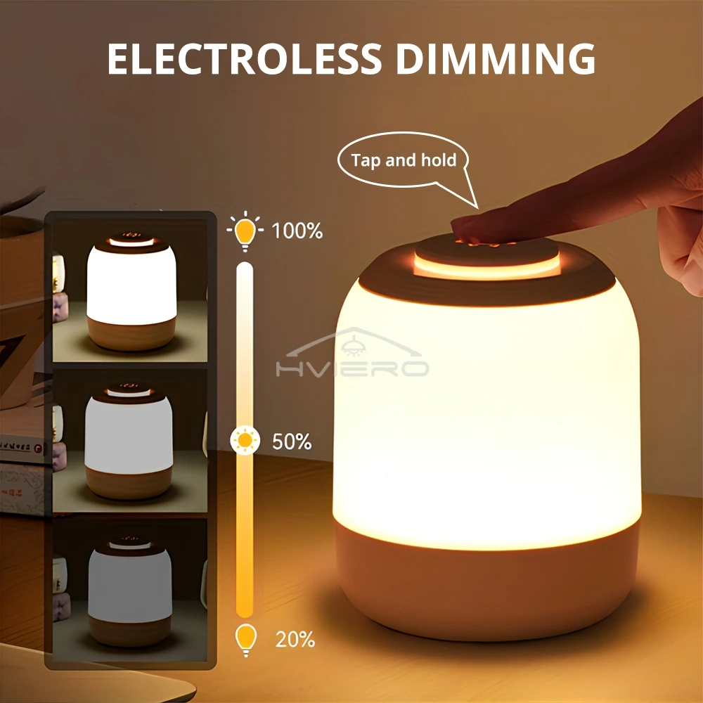 Touch Control Led Table Lamps Bedroom Night Light Dimmable Bedside Lamp Usb Rechargeable Modern Home Decoration Lighting Gifts