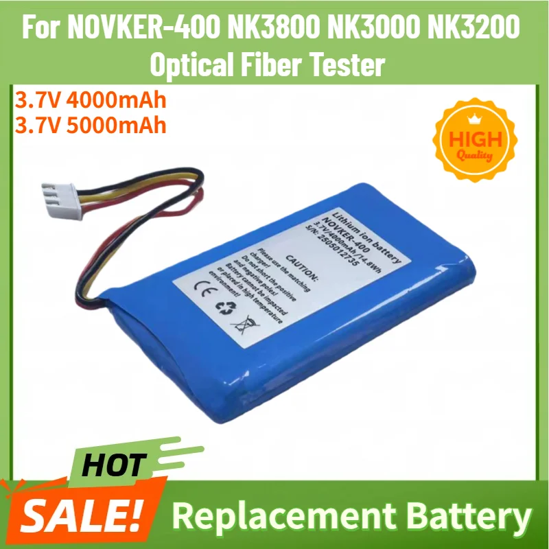 

High Quality Battery 4000mAh 5000mAh for NOVKER-400 NK3800 NK3000 NK3200 Optical Fiber Tester Brand New Replacement Battery