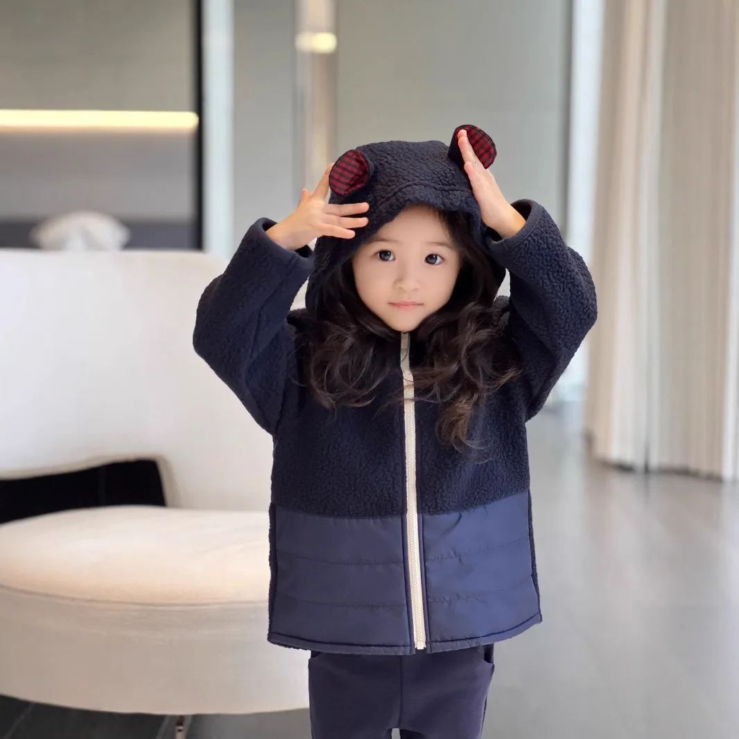 Kids Jacket 24 Winter Girls Cute Cartton Velvet Coat Outwear Clothing