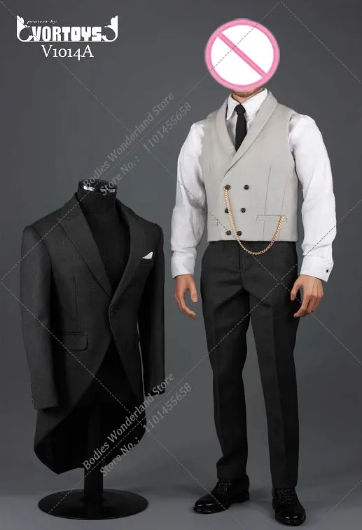 VORTOYS V1014A 1/6 British Gentleman Suit Royal Wedding Tuxedo Clothes Model Fit 12'' Narrow Shoulder Male Soldier Action Figure