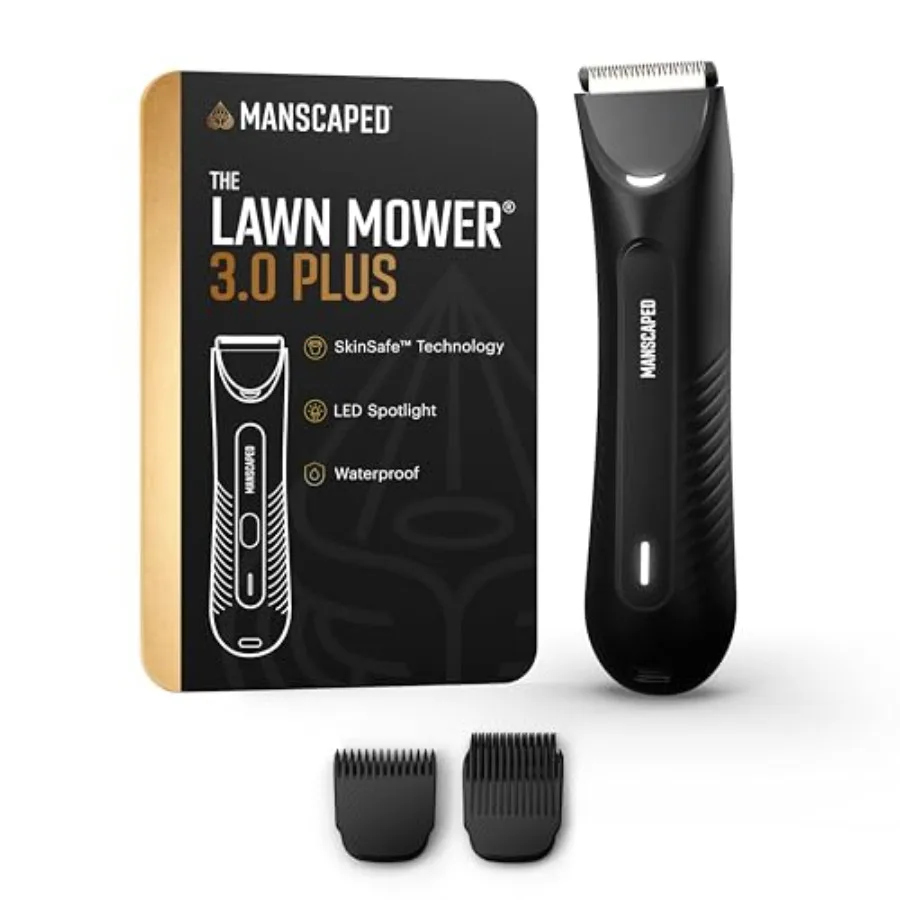 

® The Lawn Mower® 3.0 Plus Groin and Body Hair Trimmer Updated SkinSafe® Trimmer Blade Waterproof Wet/Dry Groomer USB-C Recharg