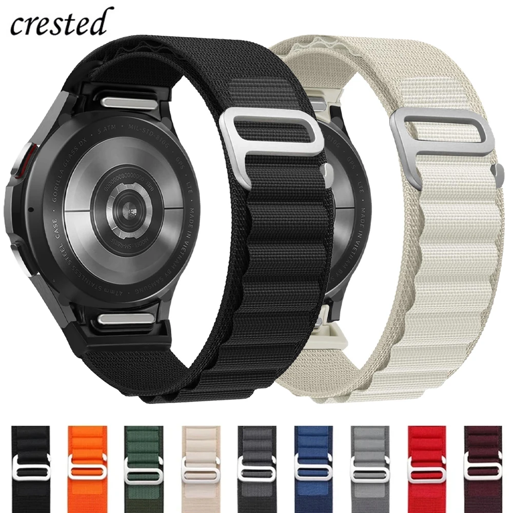 Alpine loop Strap for Samsung Galaxy watch 6 5 4 44mm 40mm classic/Pro 45mm Nylon correa bracelet Galaxy6 classic 43mm 47mm band