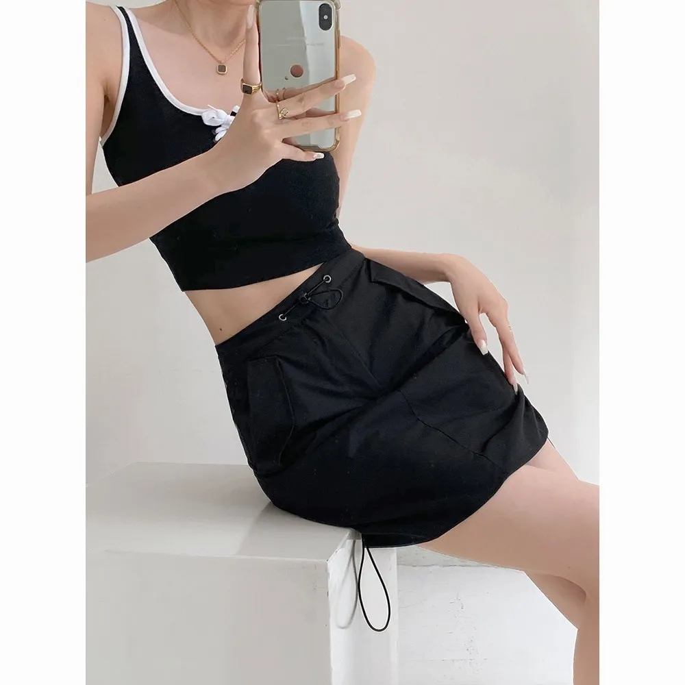 

Юбки женские с меховыми вставками трапециевидной формы, зимние, уютные, простые, теплые, стильные, повседневные, для поездок на работу, для женщин, студентов, повседневная юбка