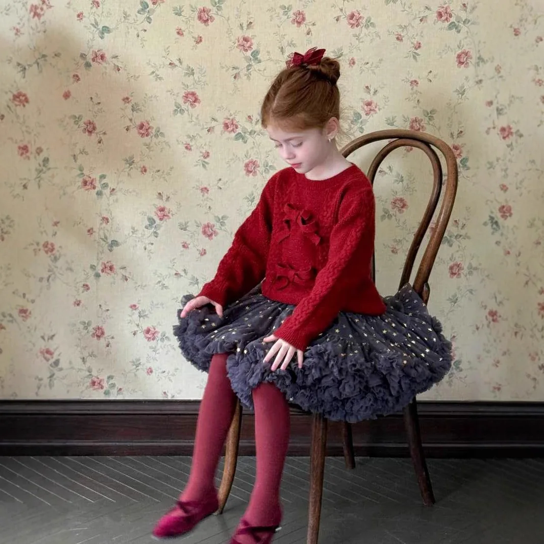 

Toddler Girls Dress New Winter Mesh Stars Appliques Thicken Warm Kids Baby TUTU Dress Versatile Infant Girls Boll Gown Dress