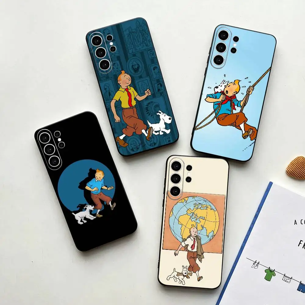 Dog The Adventures of Tintin   Phone Case For Samsung S25,S24,S21,S22,S23,S30,Ultra,S20,Plus,Fe,Note,10,9,5G Black Cover